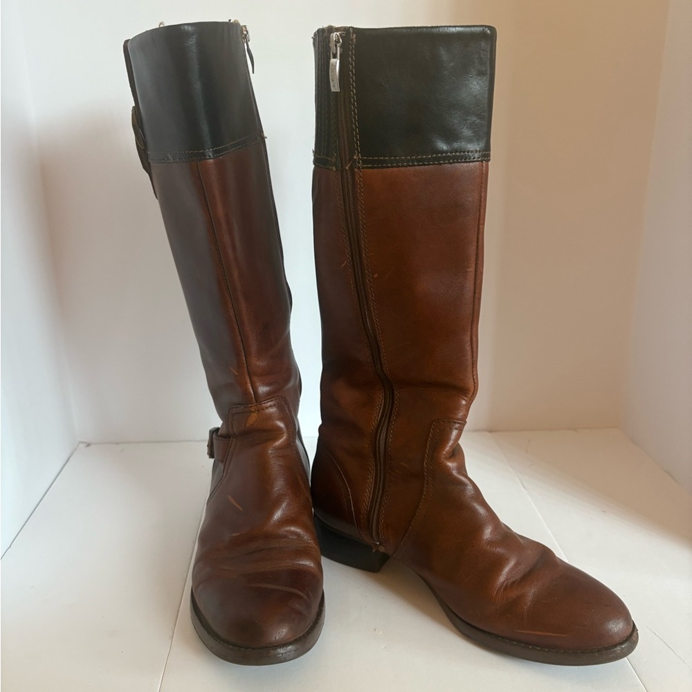 Ariat Women's Tall Brown Leather Side Zip-Up Equestrian Boots. Size 7.5 - Picture 2 of 9
